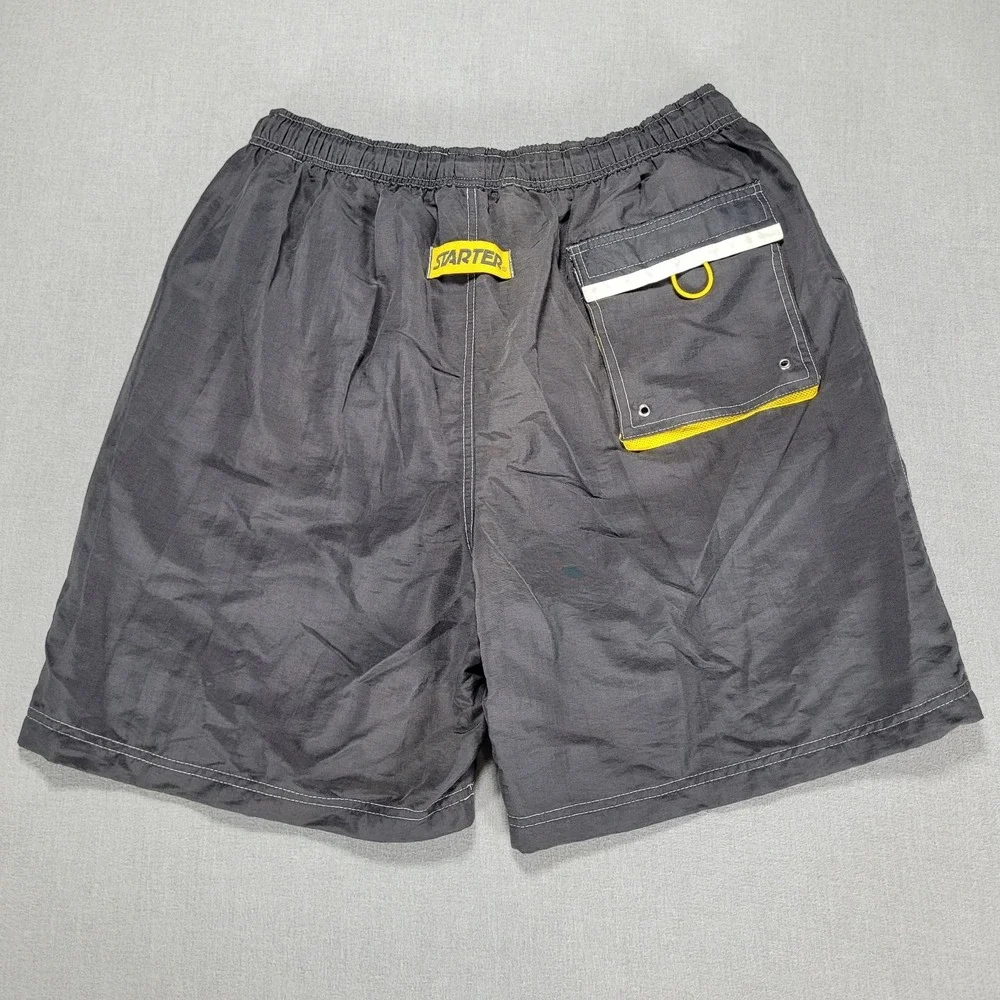 Vintage Starter Swim Shorts Mens L Large Nylon Brief Lined Elastic Waist New